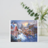 Plezier in de kerststad feestdagenkaart (Staand voorkant)