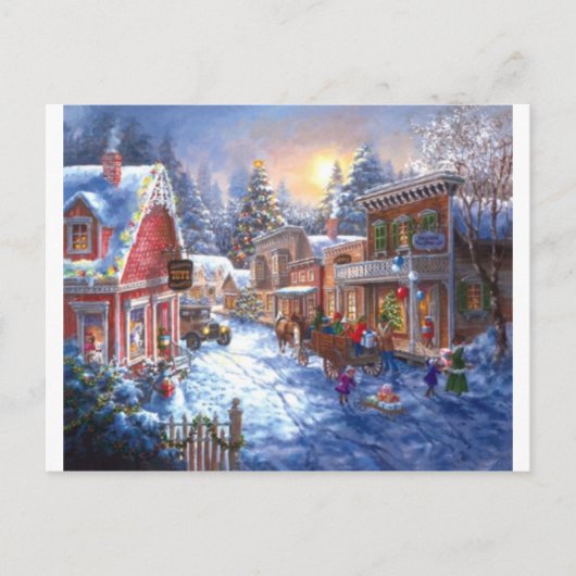 Plezier in de kerststad feestdagenkaart (Voorkant)