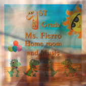 Plezier in de raamsticker van het klaslokaal van d (Vel 2)