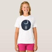 Plezier in de ruimte - Astronaut Swingend op de ma T-shirt (Voorkant volledig)