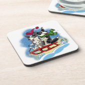 Plezier in de sneeuw bier onderzetter (Linkerzijde)