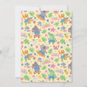 Plezier in de Sun Beach Animal Verjaardag Party An Kaart (Achterkant)