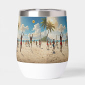 Plezier in de Sun Beach Volleybal olieverf, (Achterkant)