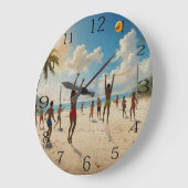 Plezier in de Sun Beach Volleybal olieverf, Grote Klok (Hoek)