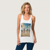 Plezier in de Sun Beach Volleybal olieverf, Tanktop (Volledige Voorkant)