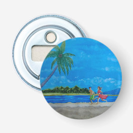 Plezier in de Sun Run Button Flesopener