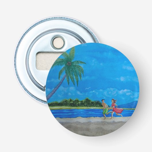 Plezier in de Sun Run Button Flesopener (Voorkant)