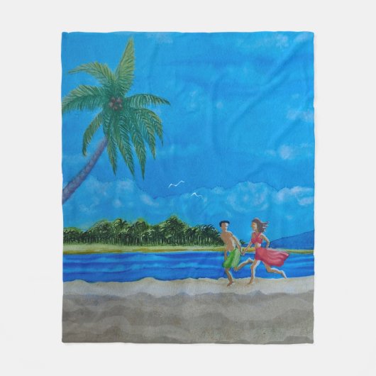 Plezier in de Sun Run Fleece Deken (Voorkant)