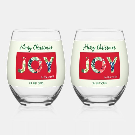 Plezier in de wereld Feestelijk Gepersonaliseerde  Wijnglas Zonder Voet (Voorkant)