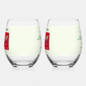 Plezier in de wereld Feestelijk Gepersonaliseerde  Wijnglas Zonder Voet (Links)