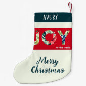 Plezier in de wereld Feestelijk Modern Kleine Kerstsok (Achterkant)
