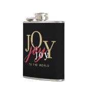 Plezier in de wereld Feestelijke Typografie Kerstm Heupfles (Links)