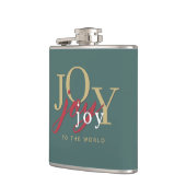 Plezier in de wereld Feestelijke Typografie Kerstm Heupfles (Links)