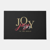 Plezier in de wereld Moderne Typografie Kerstmis Deurmat (Voorkant)