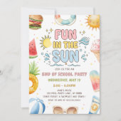 Plezier In De Zon, Einde Schoolfeest  Kaart (Voorkant)