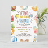 Plezier In De Zon, Einde Schoolfeest  Kaart (Staand voorkant)