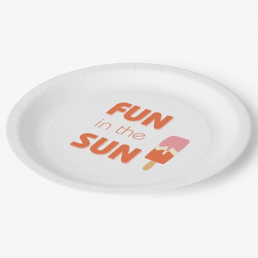 plezier in de zon . partijgebonden Borden en -leve Papieren Bordje (Gekanteld)