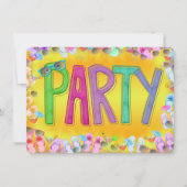 Plezier In de Zon Party Kaart (Voorkant)