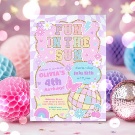 Plezier In De Zon Preppy Varsity Groovy Verjaardag Kaart