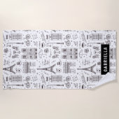 Plezier in de zon Reizen Parijs Strand Strandlaken (Voorkant)