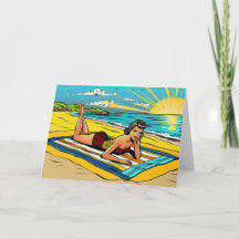 Plezier in de Zon | Schattige Retro Pin-up