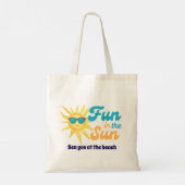 ☀️Plezier in de Zon Tropische Strand Quote Tote Bag (Achterkant)