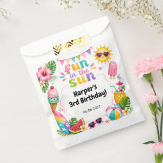 Plezier in de Zon Tropische Zomer Verjaardag Bedankzakje