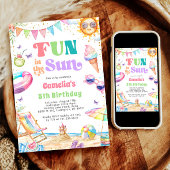 Plezier in de Zon Zomer Verjaardag Strand Party Kaart