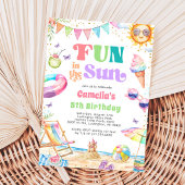 Plezier in de Zon Zomer Verjaardag Strand Party Kaart