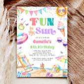 Plezier in de Zon Zomer Verjaardag Strand Party Kaart