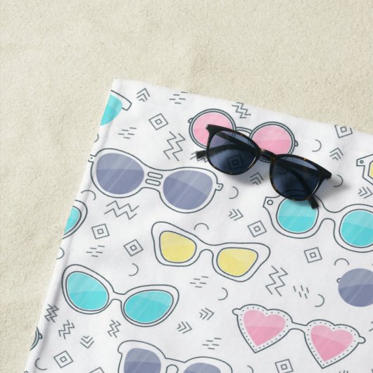 Plezier in de zon Zonnebril strand Strandlaken