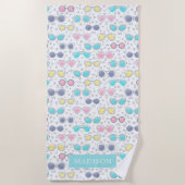 Plezier in de zon Zonnebril strand Strandlaken