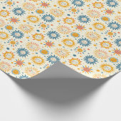 Plezier in de zon zonneschijn illustratie cadeaupapier (Hoek)