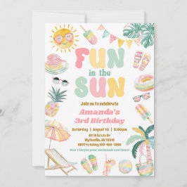 Plezier in de zon zwembad party uitnodiging