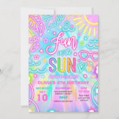 Plezier in de zon zwembad verjaardagsfeestje dye g kaart (Voorkant)