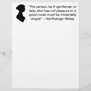Plezier in een goede roman Jane Austen Quote