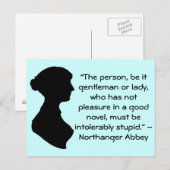 Plezier in een goede roman Jane Austen Quote Briefkaart (Voorkant / Achterkant)