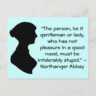 Plezier in een goede roman Jane Austen Quote Briefkaart