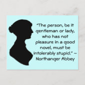 Plezier in een goede roman Jane Austen Quote Briefkaart (Voorkant)
