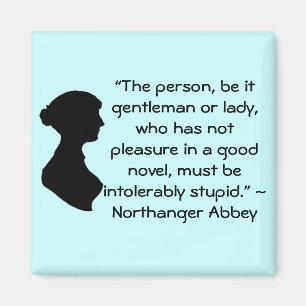 Plezier in een goede roman Jane Austen Quote Magneet