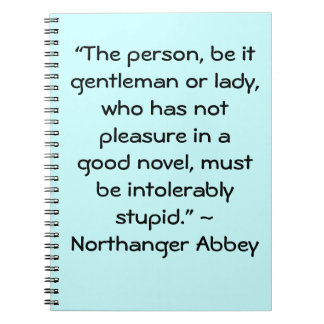 Plezier in een goede roman Jane Austen Quote Notitieboek