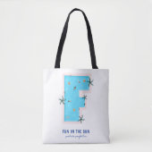 Plezier in het F-vormige zwembad Tote Bag (Voorkant)