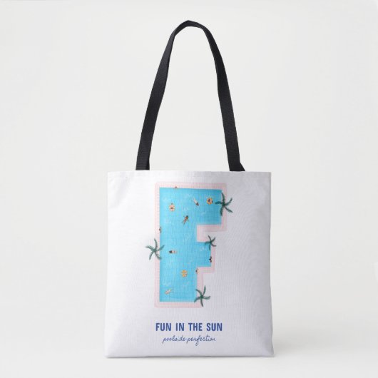 Plezier in het F-vormige zwembad Tote Bag (Voorkant)