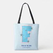Plezier in het F-vormige zwembad Tote Bag (Achterkant)