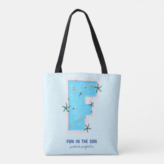 Plezier in het F-vormige zwembad Tote Bag (Achterkant)