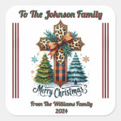 Plezier in het geven: feestelijke Stickers! Vierkante Sticker (Voorkant)