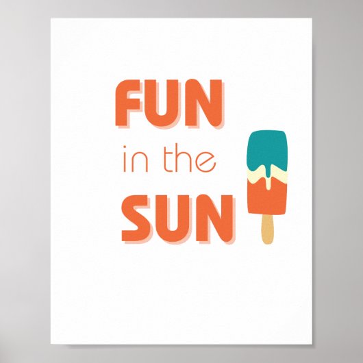 plezier in het Poster en de Prints van de zon (Voorkant)