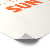 plezier in het Poster en de Prints van de zon (Hoek)
