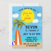 Plezier in het Sun Beach Verjaardagsfeest Kaart (Voorkant)