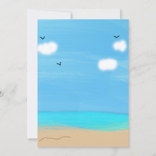 Plezier in het Sun Beach Verjaardagsfeest Kaart (Achterkant)